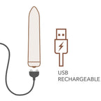 ROCKS-OFF - BALLE VIBRANTE RECHARGEABLE ROSE DORÉE