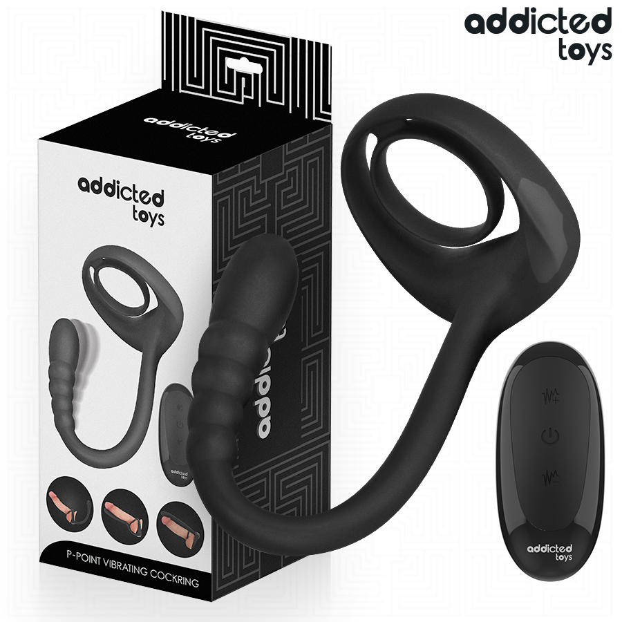 ADDICTED TOYS - ANNEAU PÉNIEN VIBRANT POUR POINT P AVEC TÉLÉCOMMANDE