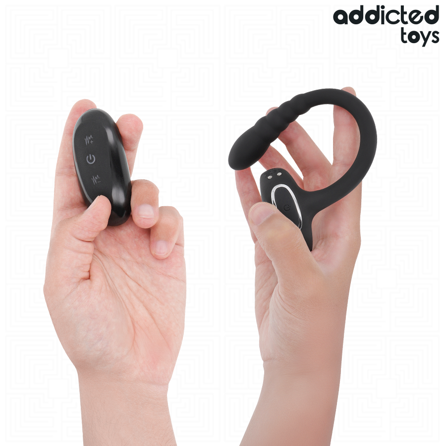 ADDICTED TOYS - ANNEAU PÉNIEN VIBRANT POUR POINT P AVEC TÉLÉCOMMANDE