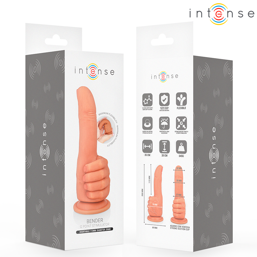 INTENSE - BENDER ESTIMULADOR DE PUNTO G MANO FLEXIBLE 11,3 CM
