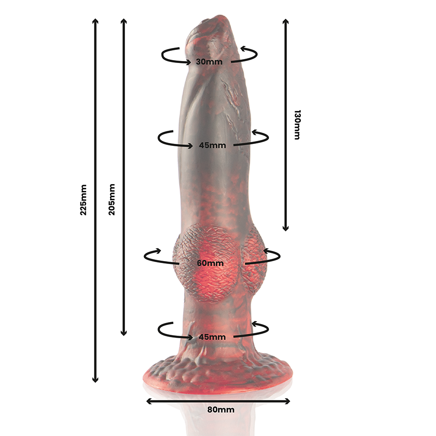 EPIC - DILDO PROMETHEUS, TITÁN EN LLAMAS, CON MANDO A DISTANCIA, RECARGABLE