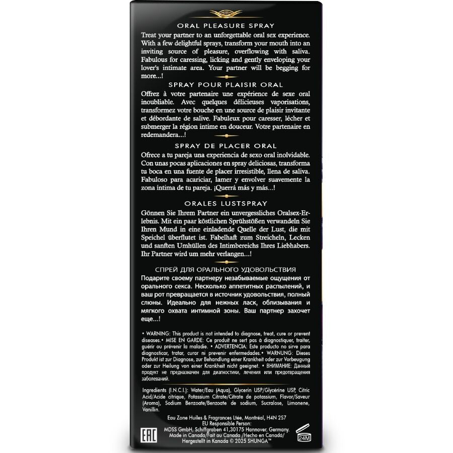 SHUNGA - WAVES PLACER SPRAY ORAL SEDUCTOR FRUTAS EXÓTICAS 20 ML