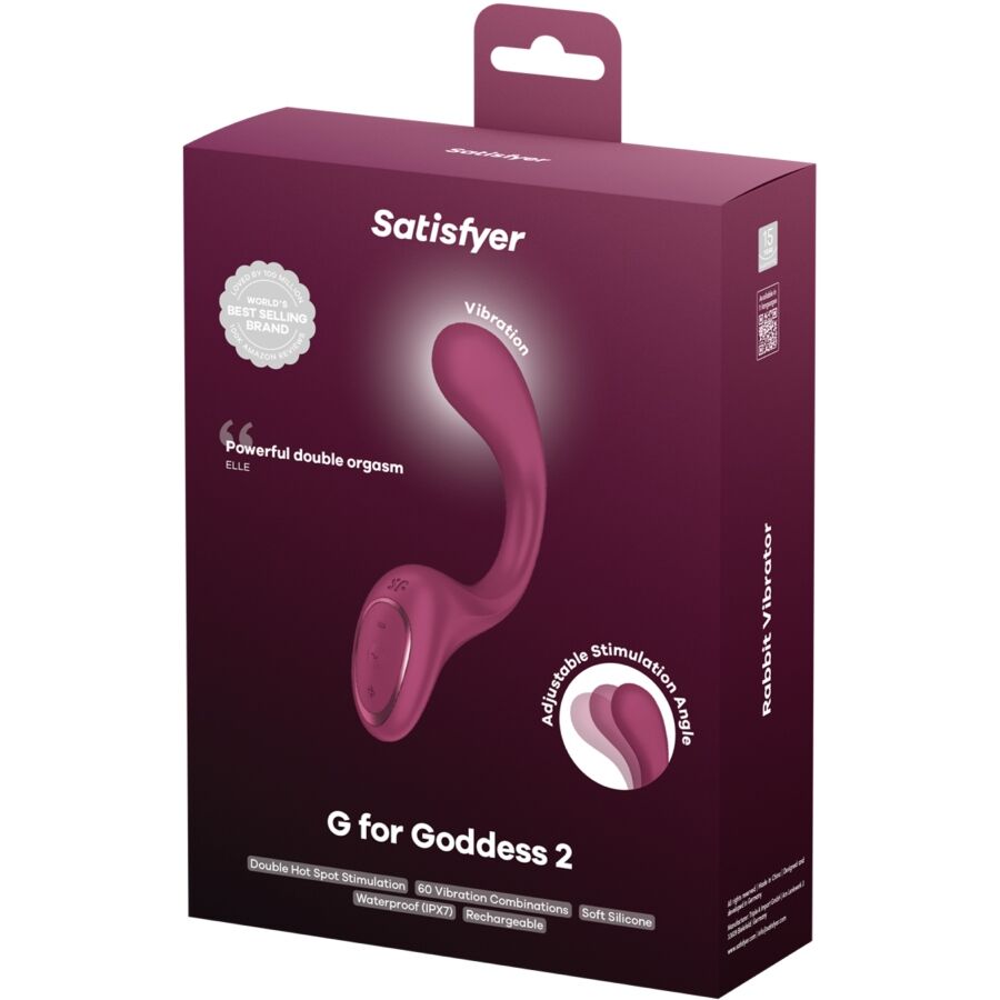 SATISFYER - G FOR GODDESS 2 VIBRATORE A CONIGLIO BORDEAUX