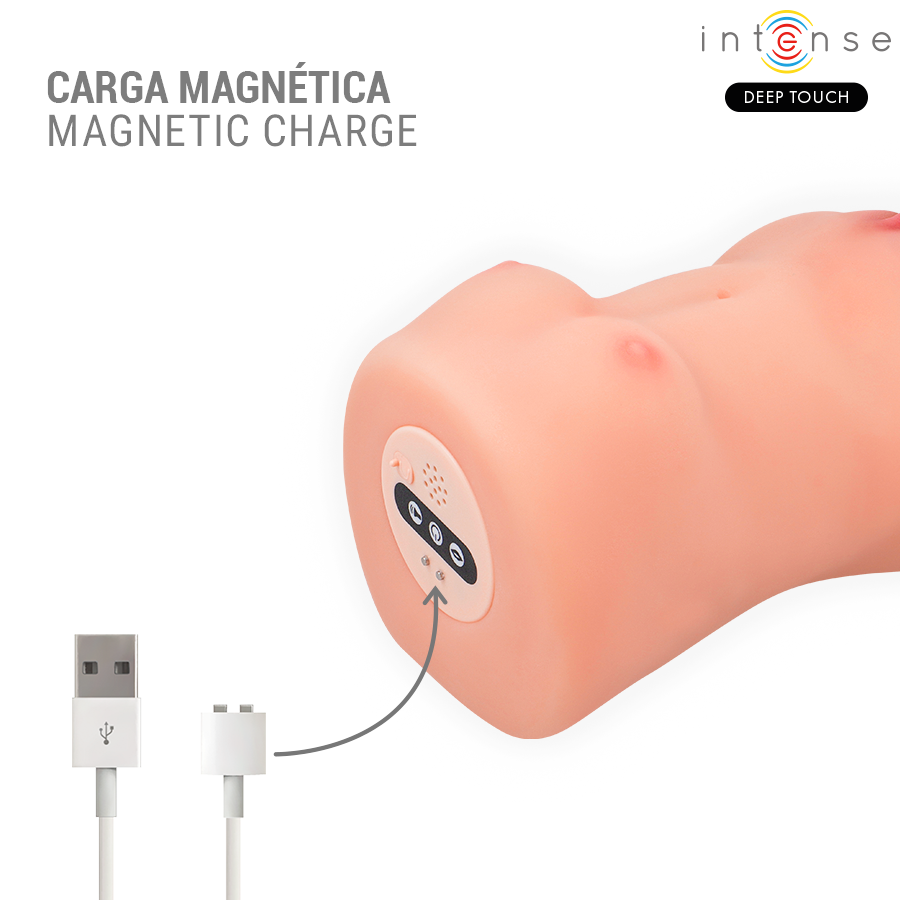 INTENSE DEEP TOUCH - VIBRADOR Y MASTURBADOR DE SUCCIÓN CATHERINE CON VOZ