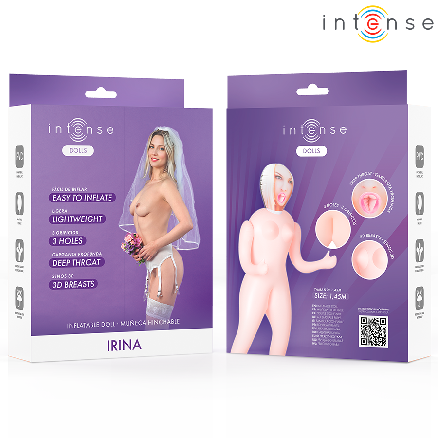 INTENSE DOLLS - MUÑECA HINCHABLE IRINA DE TRES ORIFICIOS