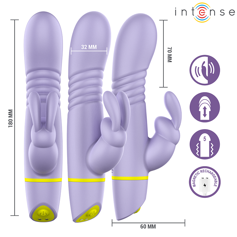 INTENSE - ESTIMULADOR Y VIBRADOR CON EMPUJE HELEN RABBIT