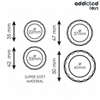 ADDICTED TOYS - SET DI ANELLI PENIENE TESTURIZZATI, 4 MISURE