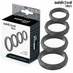 ADDICTED TOYS - SET DI ANELLI PENIENE TESTURIZZATI, 4 MISURE