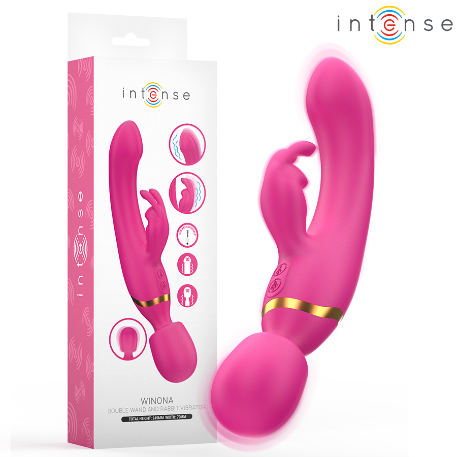INTENSE - VIBRADOR DOBLE WINONA TIPO RABBIT Y VARITA