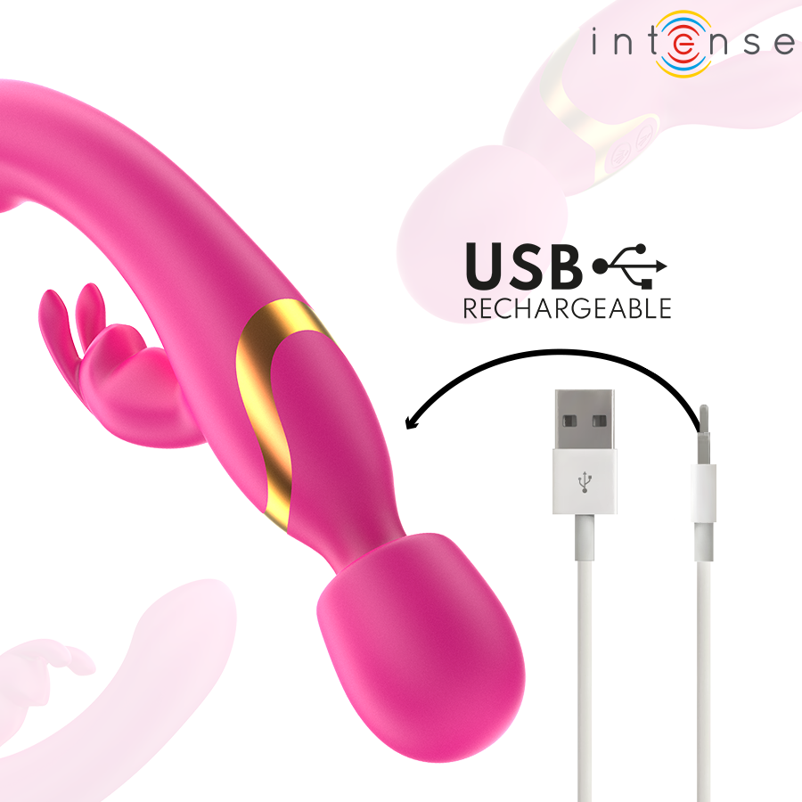 INTENSE - VIBRADOR DOBLE WINONA TIPO RABBIT Y VARITA