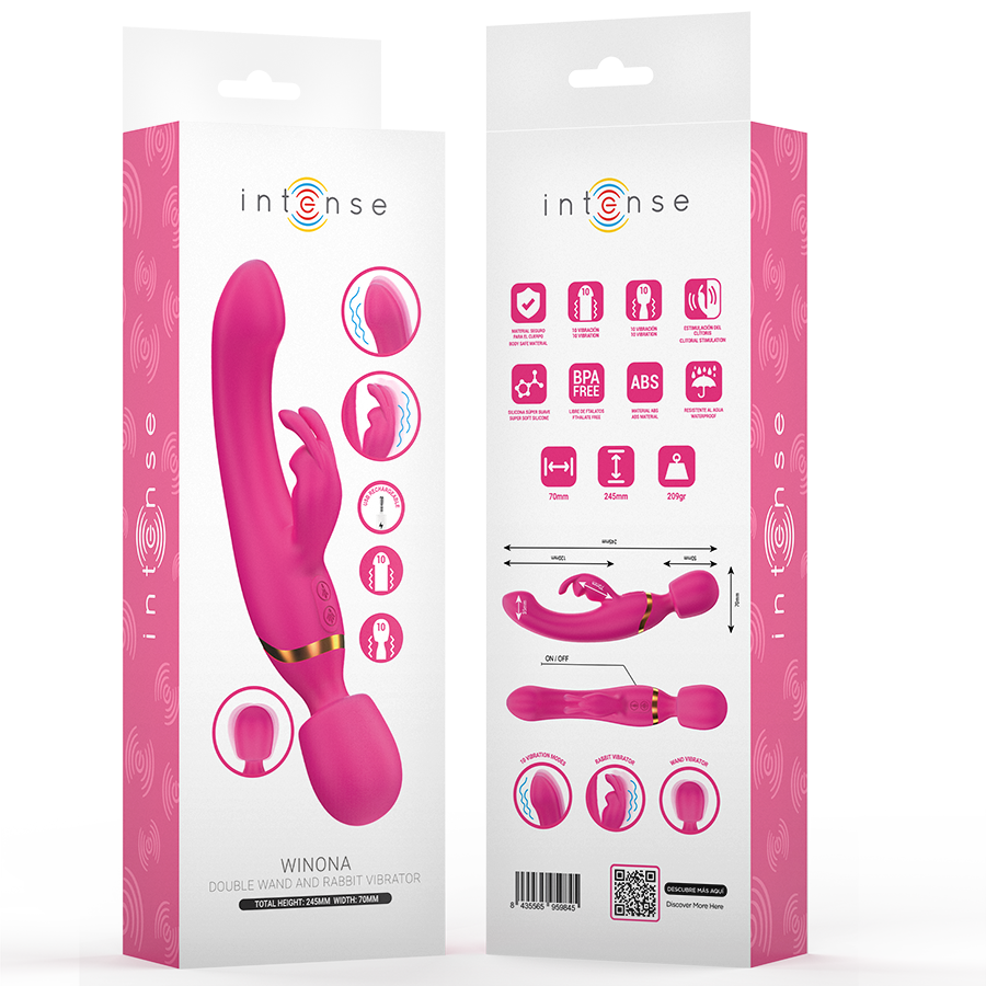 INTENSE - VIBRADOR DOBLE WINONA TIPO RABBIT Y VARITA