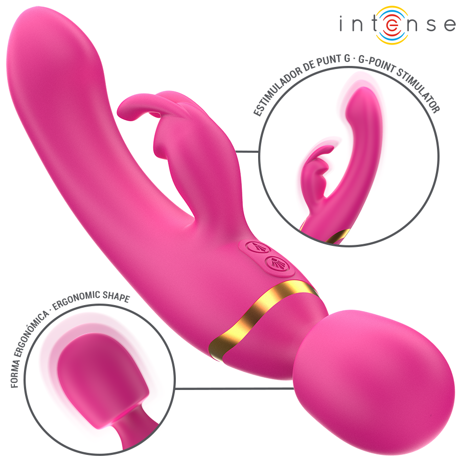 INTENSE - VIBRADOR DOBLE WINONA TIPO RABBIT Y VARITA