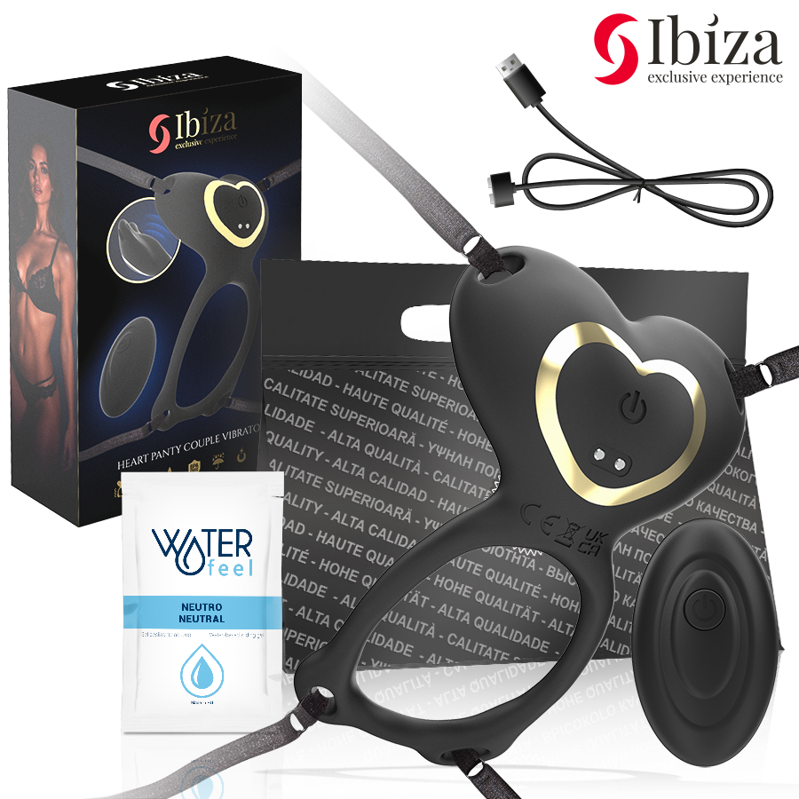 IBIZA - VIBRADOR EN FORMA DE CORAZÓN PARA PAREJAS CON MANDO A DISTANCIA