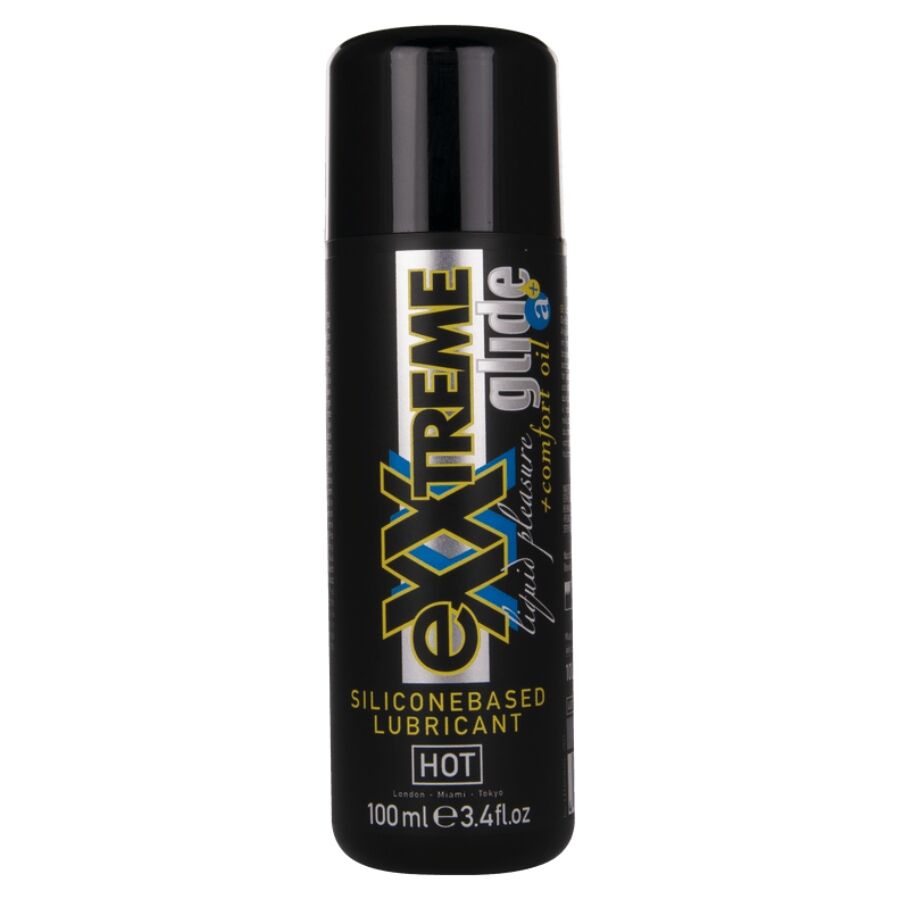 HOT - EXXTREME GLIDE LUBRIFICANTE A BASE DI SILICONE + OLIO DI COMFORT A+ 100 ML