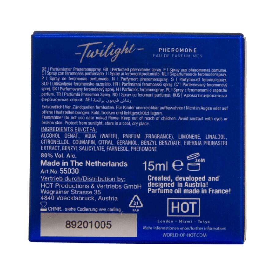 HOT - PERFUME DE FEROMONAS TWILIGHT PARA HOMBRE 15 ML