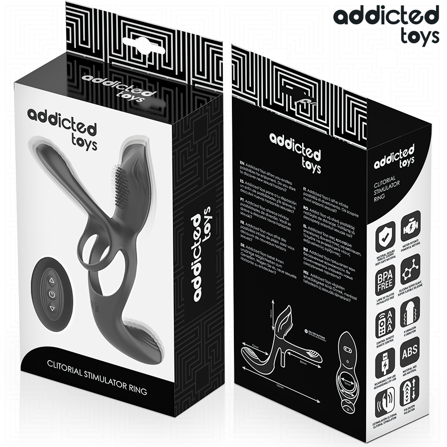 ADDICTED TOYS - ANELLO DOPPIO PER PENE CON STIMOLATORE CLITORIDEO
