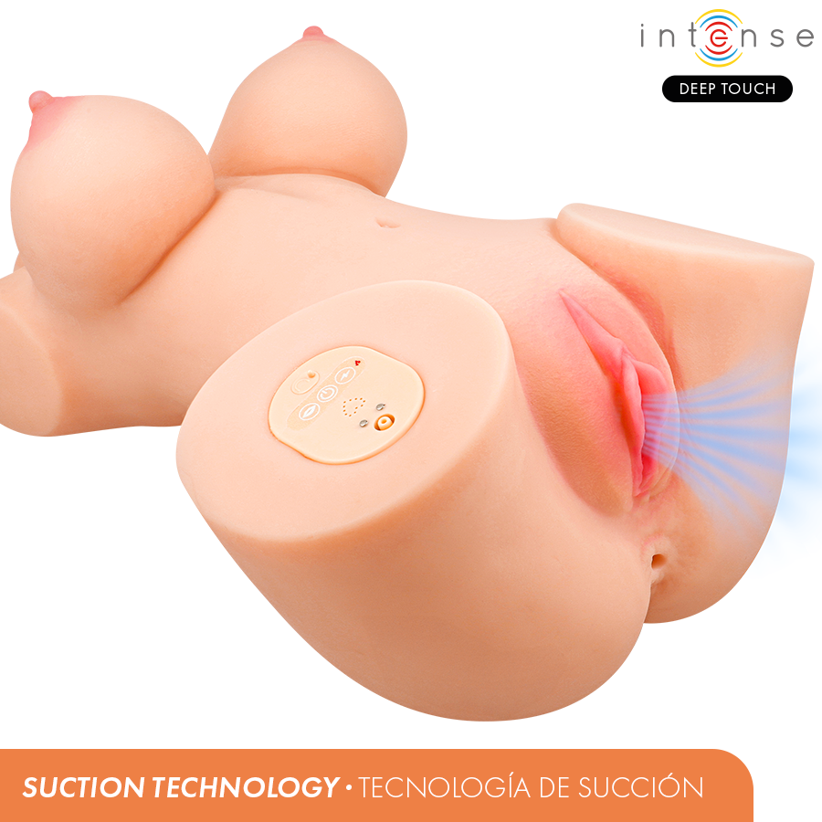 INTENSE DEEP TOUCH - REAL TORSO VAGINA WITH SUCTION, HEAT, VIBRATION AND VOICE EFFECTS L 5.5 KG