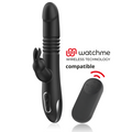 BLACK&SILVER - VIBRATORE KENJI RABBIT UP & DOWN + TELECOMANDO WATCHME