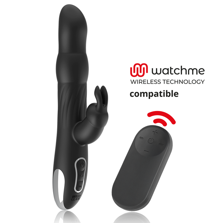 BRILLY GLAM - MOEBIUS VIBRATORE RABBIT E ROTANTE + TELECOMANDO WATCHME