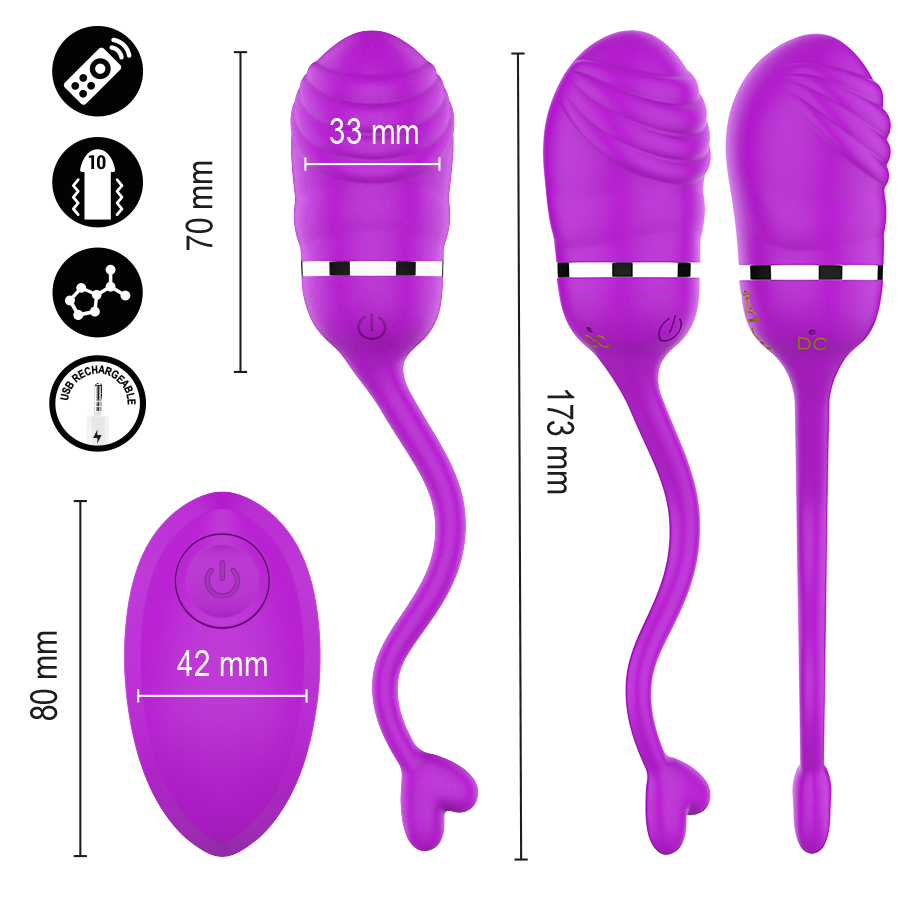 INTENSE - SOOKIE HUEVO VIBRADOR CON CONTROL REMOTO VIOLETA
