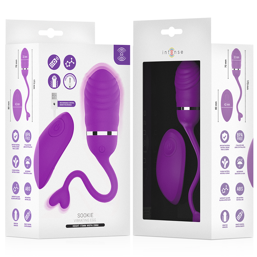 INTENSE - SOOKIE HUEVO VIBRADOR CON CONTROL REMOTO VIOLETA