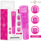 INTENSE - MINIMASAJADOR KURT CON 4 CABEZALES INTERCAMBIABLES ROSA