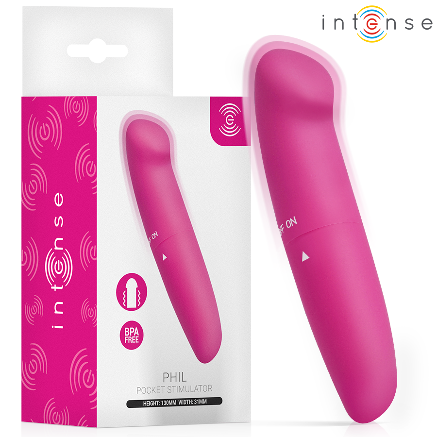 INTENSE - VIBRATORE PUNTO G PHIL ROSA 13 CM