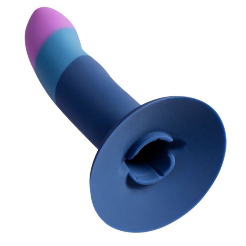 ROMP - TRICOLOR SILICONE DILDO WITH SUCTION CUP 14 CM