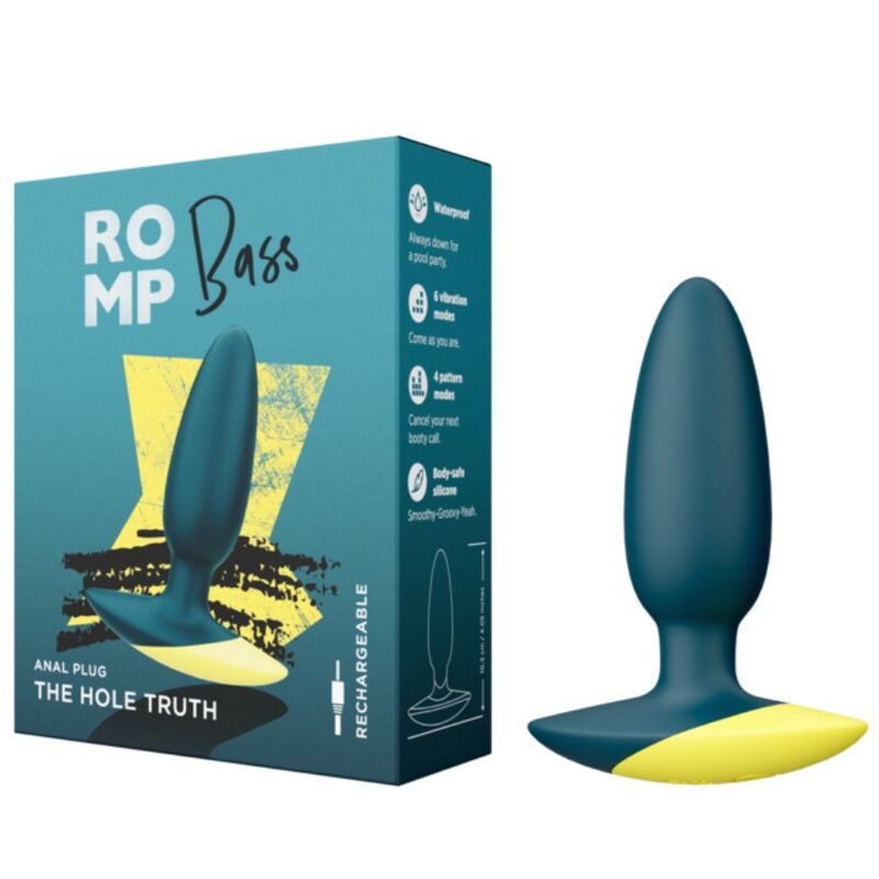 ROMP - PLUG ANALE VIBRANTE BASS 10 CM VERDE