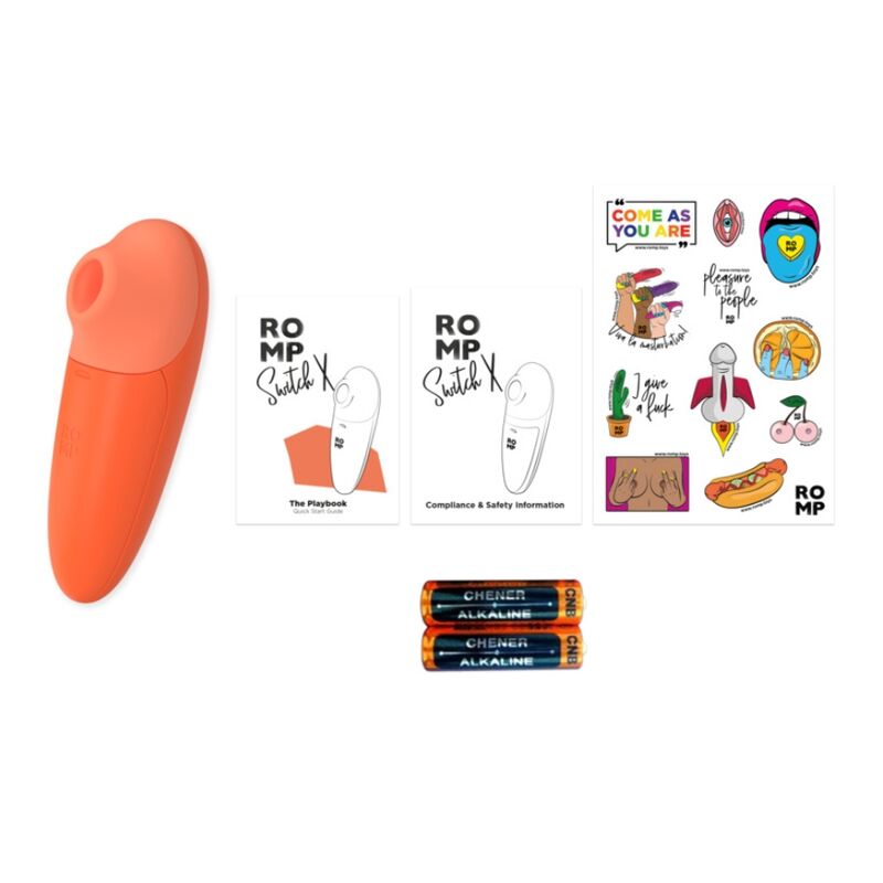 ROMP - SWITCH X ESTIMULADOR CLITORAL 6 NIVELES NARANJA