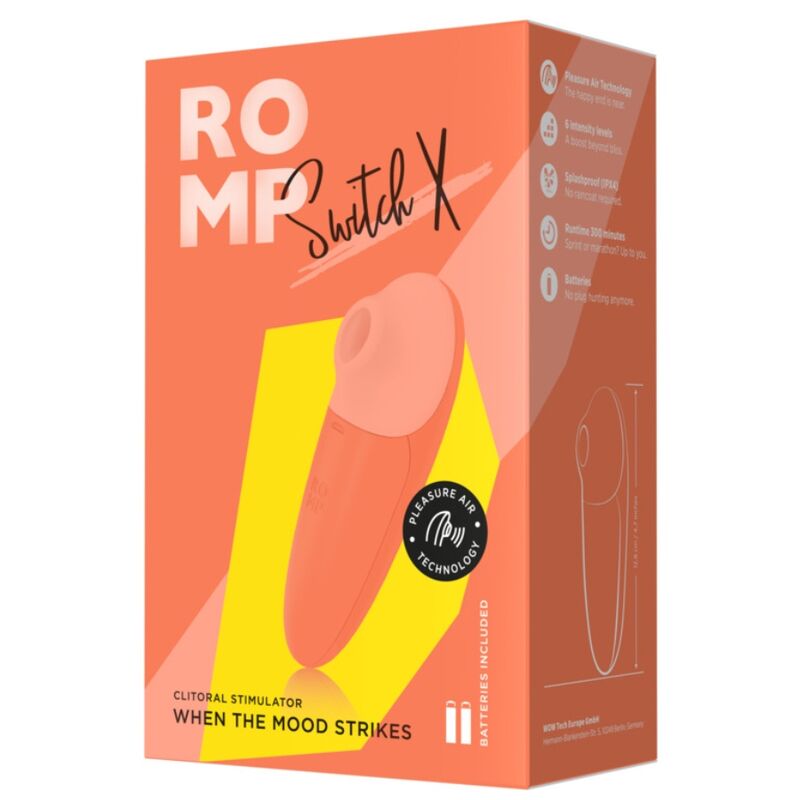 ROMP - SWITCH X ESTIMULADOR CLITORAL 6 NIVELES NARANJA