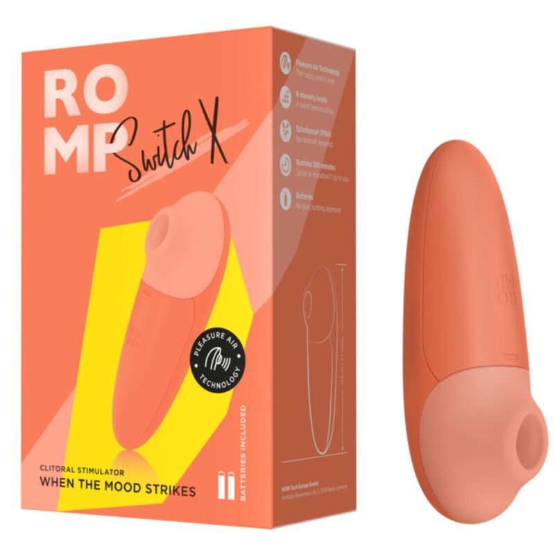 ROMP - SWITCH X ESTIMULADOR CLITORAL 6 NIVELES NARANJA