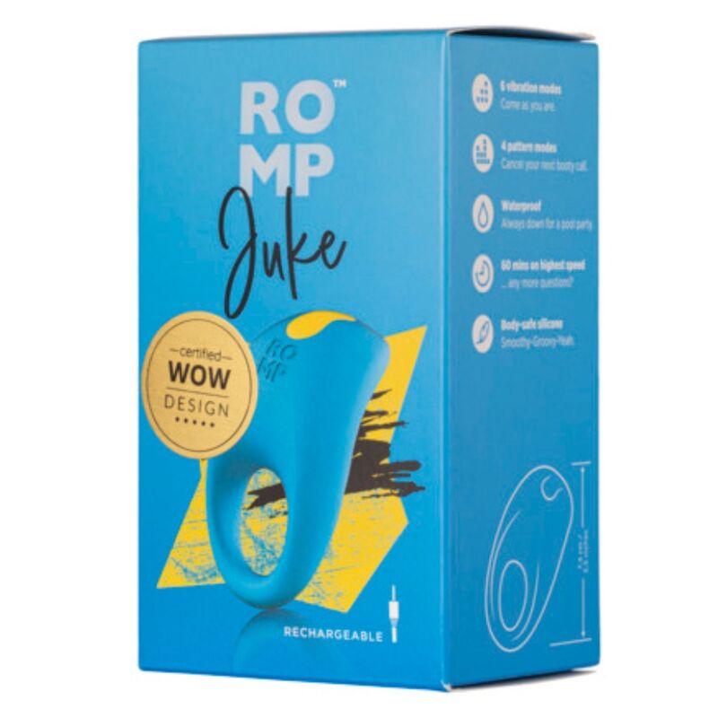 ROMP - JUKE ANELLO PENIENO IN SILICONE CON VIBRATORE PER STIMOLAZIONE CLITORIDEA
