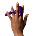 ROMP - AMP VIOLET FLEXIBLE SILICONE ANAL BEADS 12.5 CM
