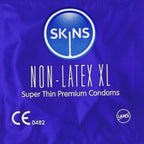 SKINS - PRESERVATIVOS SIN LÁTEX, PAQUETE DE 4, TAMAÑO XL