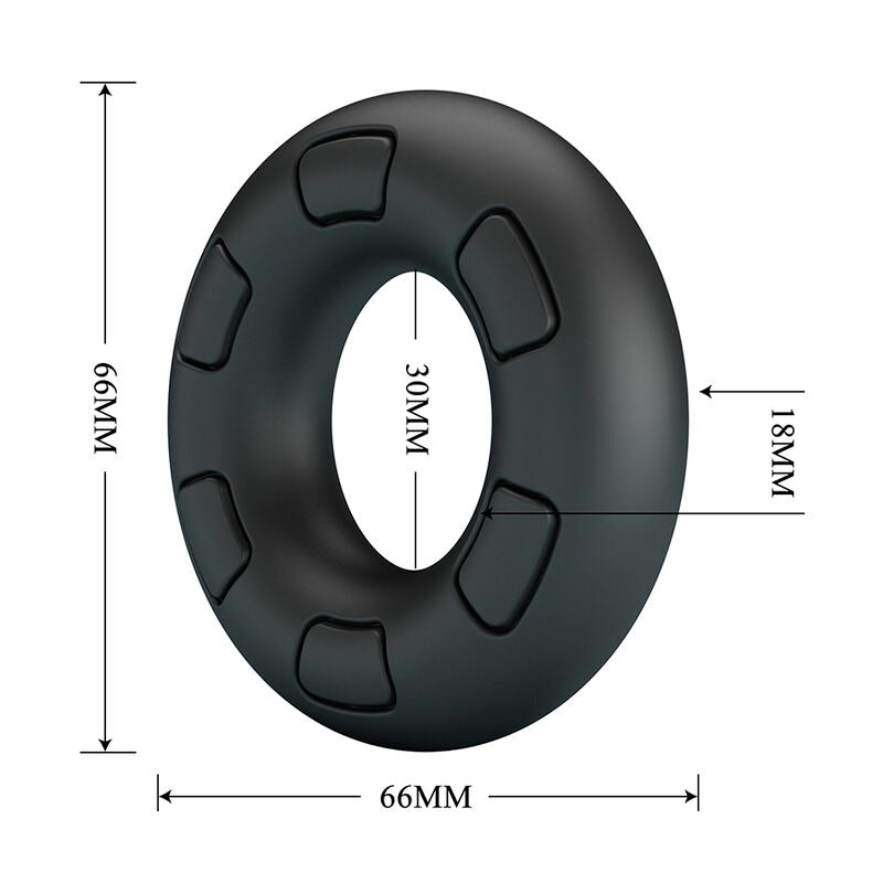 CRAZY BULL - ANELLO PENIERO IN SILICONE SUPER MORBIDO BERTRAM NERO