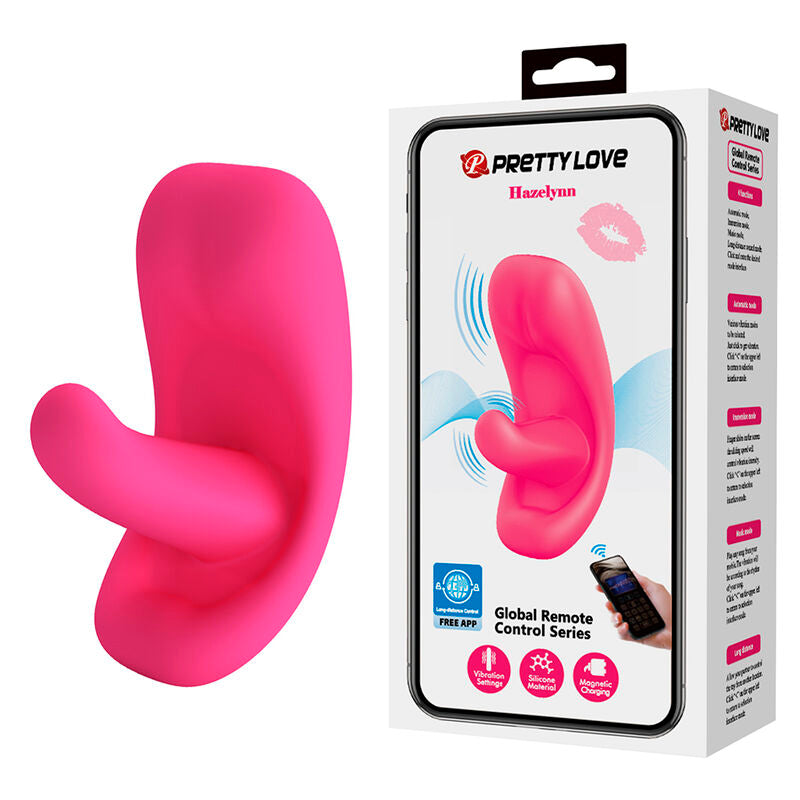PRETTY LOVE - HAZELYNN APP CONTROLLED 12-FUNCTION PINK MASSAGER