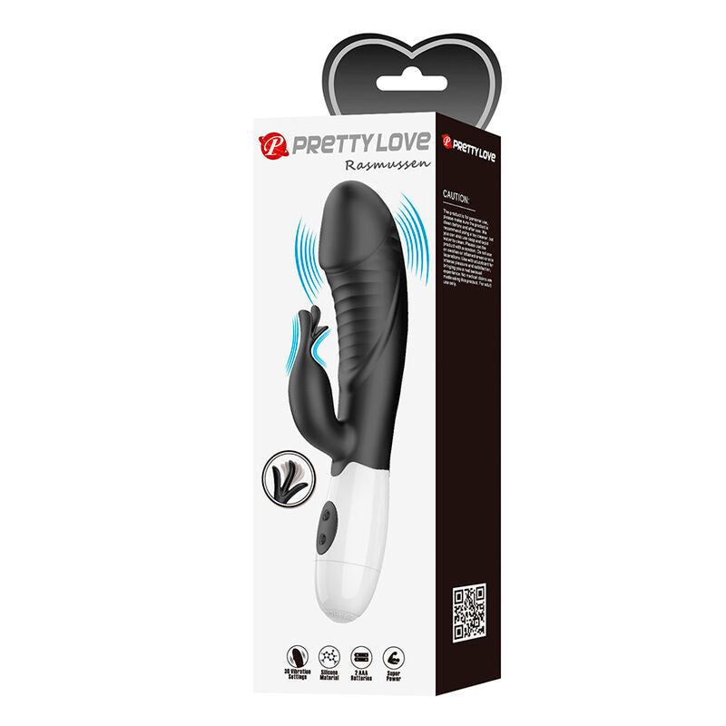 PRETTY LOVE - RASMUSSEN VIBRATORE CONIGLIO 30 FUNZIONI NERO