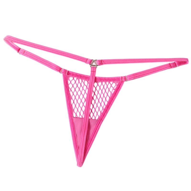 CHILIROSE - CR 4856 MICRO TANGAS DE REJILLA ROSA FLUOR S/M