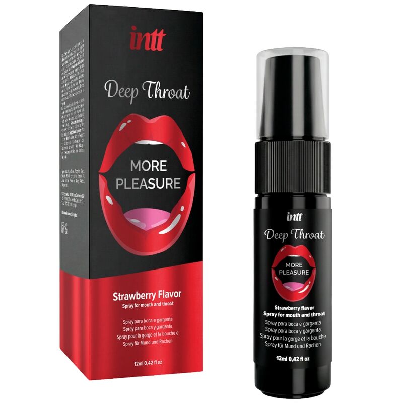 INTT - SPRAY ORAL PARA MÁS PLACER Y GARGANTA PROFUNDA, SABOR FRESA