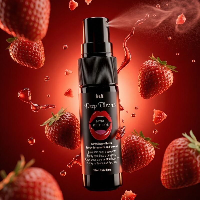 INTT - SPRAY ORAL PARA MÁS PLACER Y GARGANTA PROFUNDA, SABOR FRESA