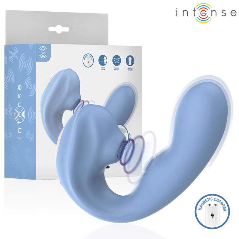 INTENSE - GINA MULTIFUNCTIONAL CLITORAL STIMULATOR BLUE