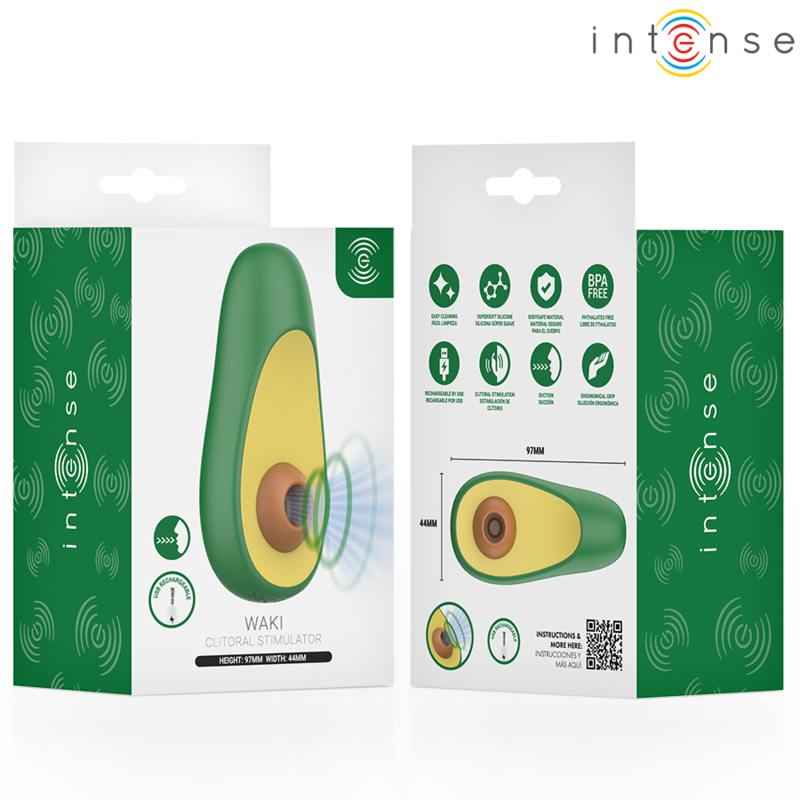 INTENSE - WAKI ESTIMULADOR DE SUCCIÓN CLITORAL AGUACATE