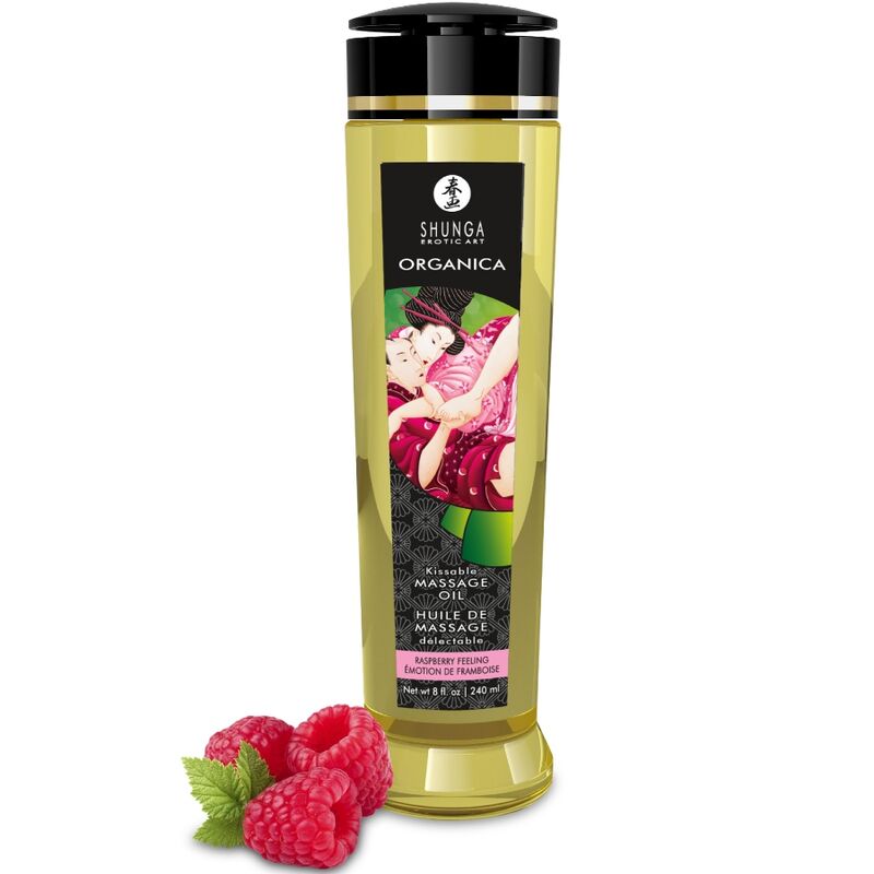 SHUNGA - OLIO DA MASSAGGIO BIO AL LAMPONE 240 ML