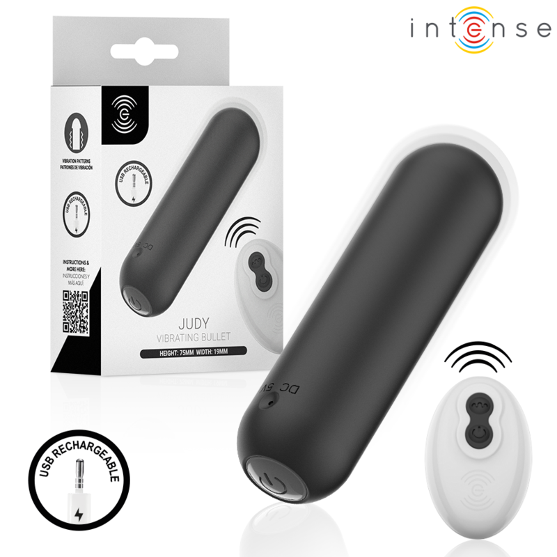 INTENSE - JUDY VIBRANT RICARICABILE CON TELECOMANDO NERO
