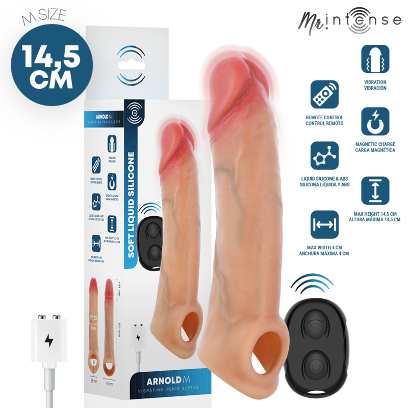 MR INTENSE - ARNOLD M MANICA VIBRANTE ULTRA-REALISTICA 14,5 CM - Ø 4 CM