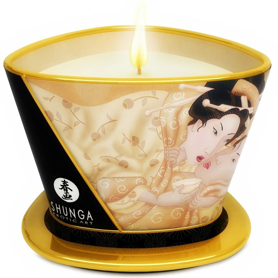 SHUNGA - CANDELA DA MASSAGGIO MINI CARESS BY CANDELIGHT VANIGLIA 170 ML