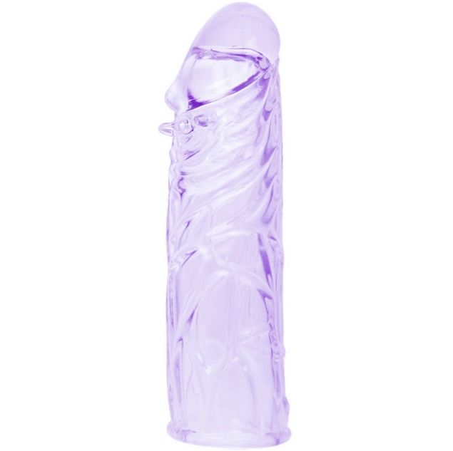 BAILE - FUNDA DE SILICONA LILA PARA PENE ADAPTABLE 13 CM