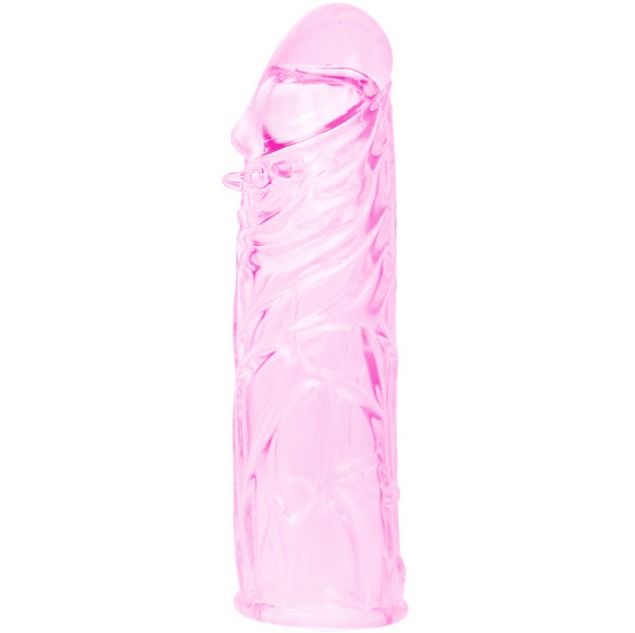 BAILE - FUNDA DE SILICONA ESTIMULANTE PARA PENE ROSA 13 CM