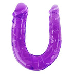 BAILE - DOBLE DILDO DE GELATINA FLEXIBLE LILA